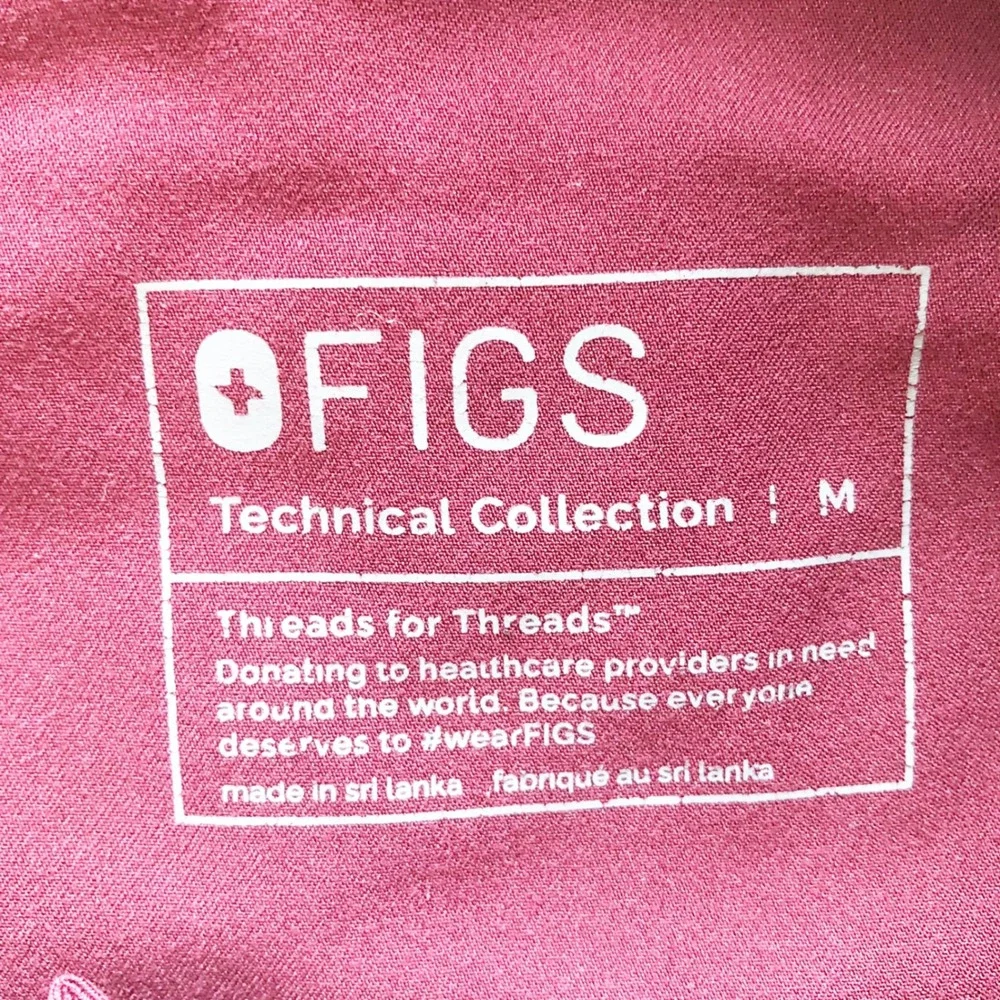 Figs Pants Mens Medium Tansen Jogger Scrub Burgundy Maroon Technical Collection